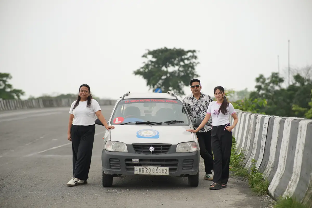 Women's driving batch Jaigaon — T.K. Singh Motor Driving Training School separate sessions